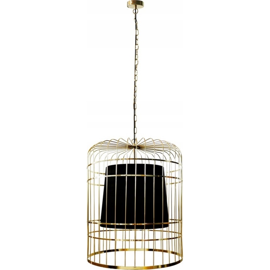 Lustra ar ķēdi LONGIS 2xE27/60W/230V d. 60 cm zelta/melna