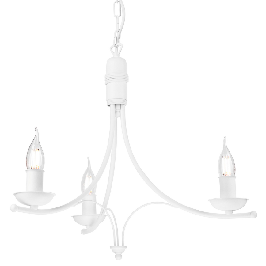 Lustra ar ķēdi LUCY 3xE14/60W/230V balta