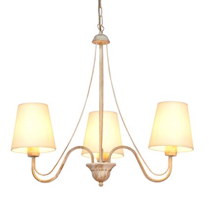 Lustra ar ķēdi MALBO 3xE27/15W/230V bēša