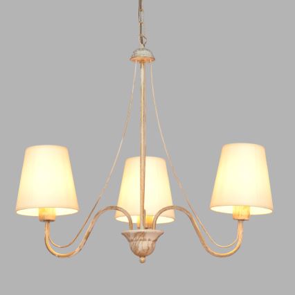Lustra ar ķēdi MALBO 3xE27/15W/230V bēša