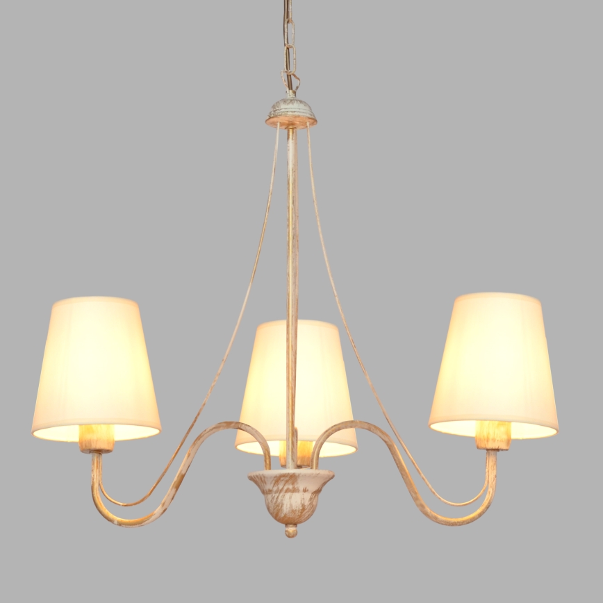Lustra ar ķēdi MALBO 3xE27/15W/230V bēša
