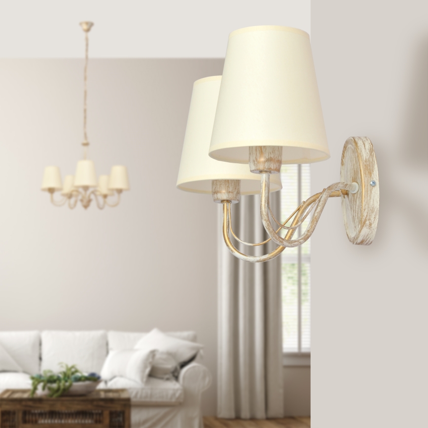 Lustra ar ķēdi MALBO 5xE27/15W/230V bēša