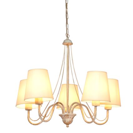 Lustra ar ķēdi MALBO 5xE27/15W/230V bēša