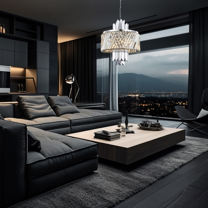 Lustra ar ķēdi MARGOT 6xE14/40W/230V matēts hroms