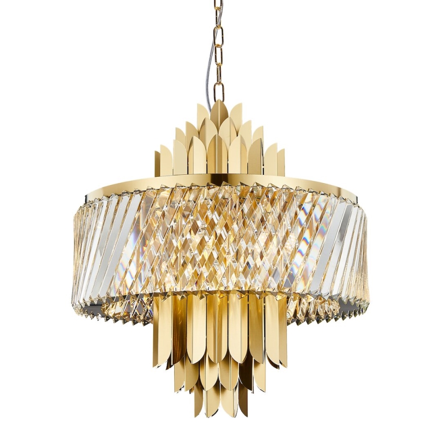 Lustra ar ķēdi MARGOT 9xE14/40W/230V d. 55 cm zelta