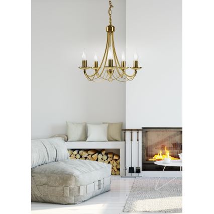 Lustra ar ķēdi MUZA 5xE14/40W/230V
