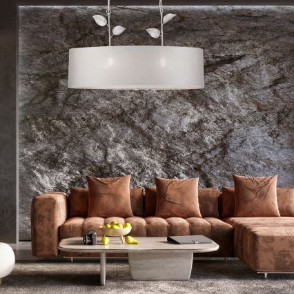 Lustra ar ķēdi NOEMI 2xE27/60W/230V sudraba