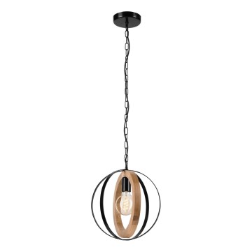 Lustra ar ķēdi ONDA 1xE27/15W/230V melna/ozols