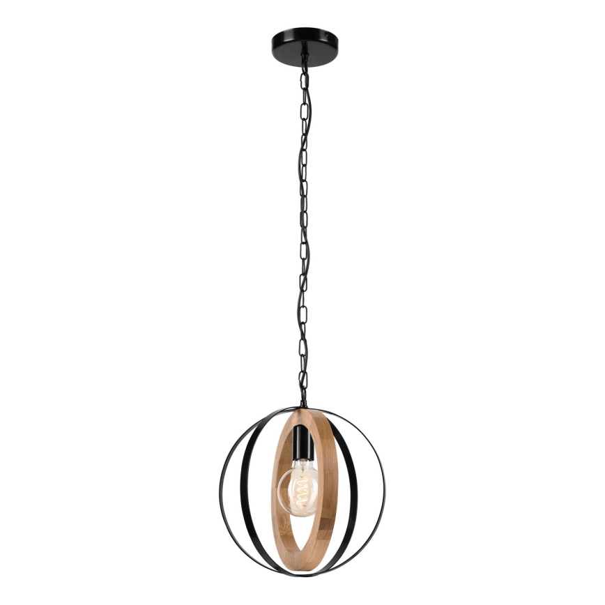 Lustra ar ķēdi ONDA 1xE27/15W/230V melna/ozols