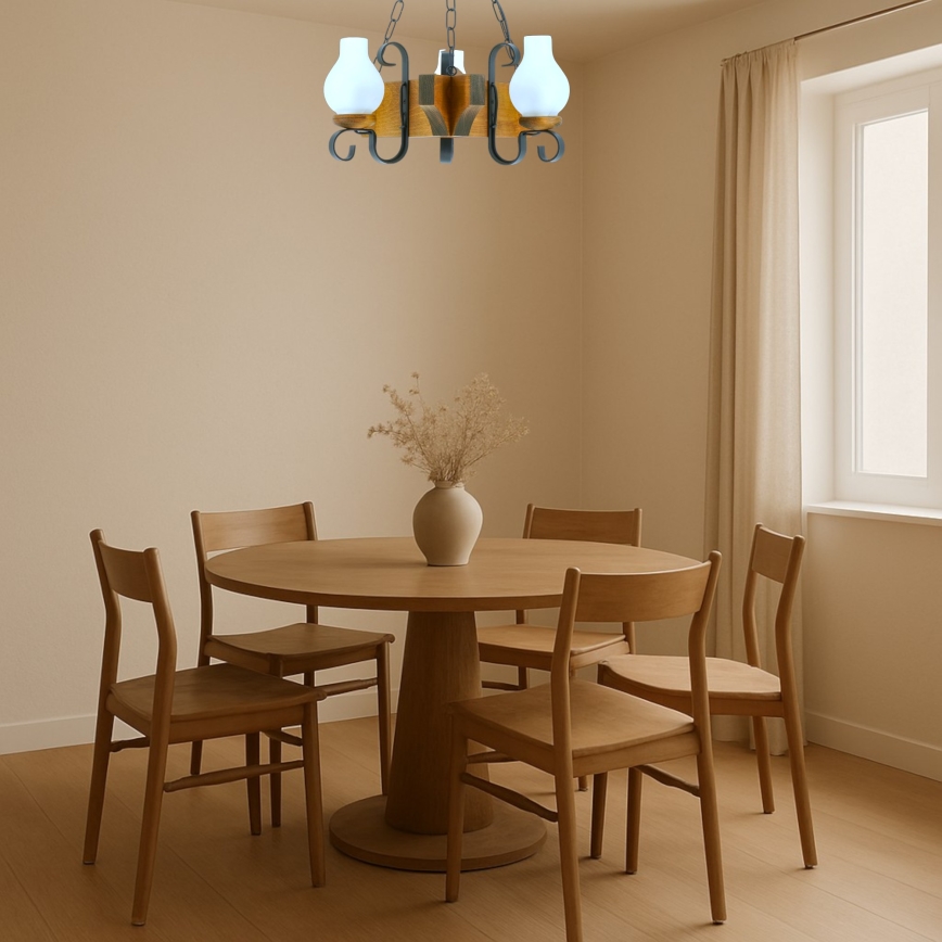 Lustra ar ķēdi QUEEN 3xE14/40W/230V dižskābardis