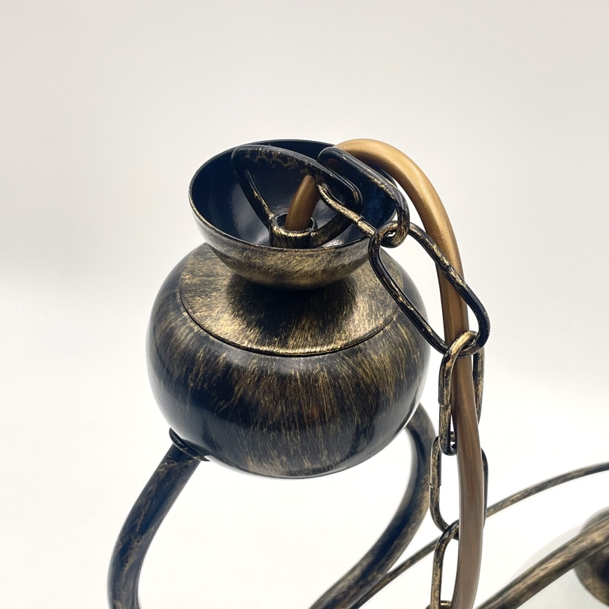 Lustra ar ķēdi RETRO 2xE27/60W/230V bronza/patina