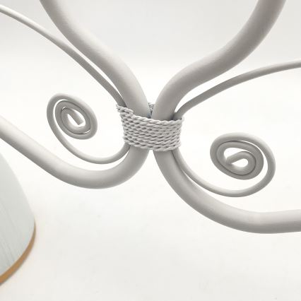Lustra ar ķēdi RETRO 2xE27/60W/230V matēts balts