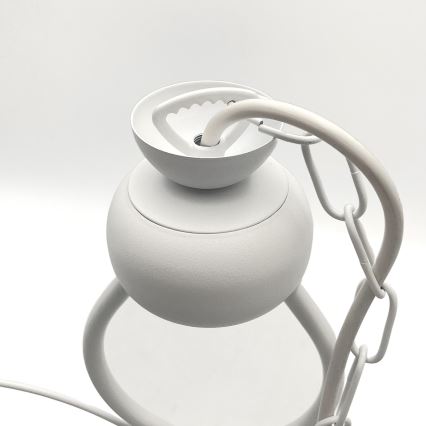 Lustra ar ķēdi RETRO 2xE27/60W/230V matēts balts