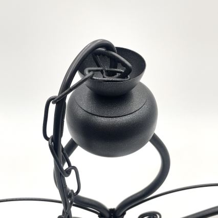 Lustra ar ķēdi RETRO 2xE27/60W/230V melna