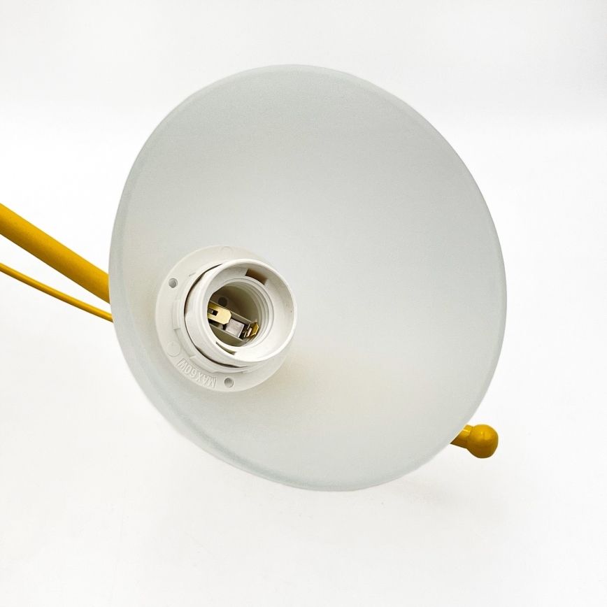 Lustra ar ķēdi RETRO 5xE27/60W/230V balta/krāsaina