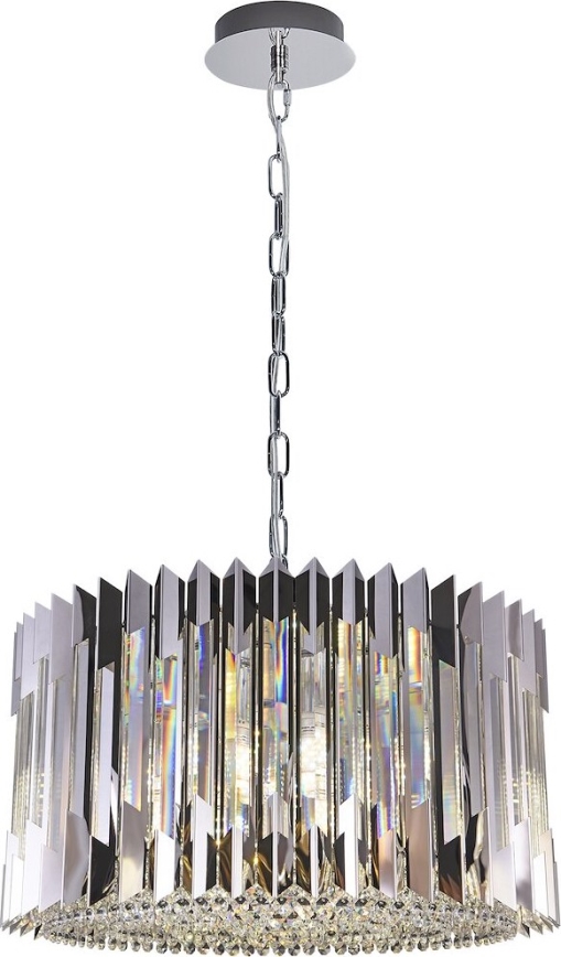 Lustra ar ķēdi RITZ 12xE14/40W/230V d. 54 cm spīdīgi hromēts