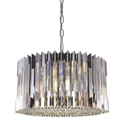 Lustra ar ķēdi RITZ 12xE14/40W/230V d. 54 cm spīdīgi hromēts
