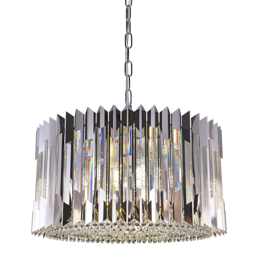 Lustra ar ķēdi RITZ 12xE14/40W/230V d. 54 cm spīdīgi hromēts