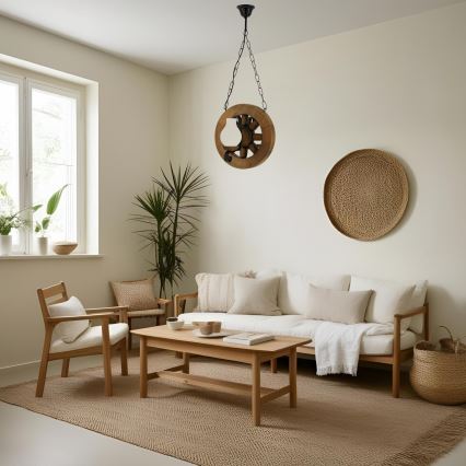 Lustra ar ķēdi ROATA 2xE14/40W/230V dižskābardis - FSC sertificēts