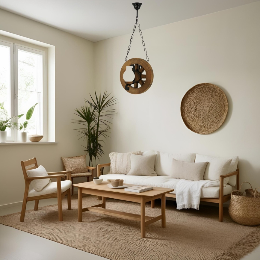 Lustra ar ķēdi ROATA 2xE14/40W/230V dižskābardis - FSC sertificēts