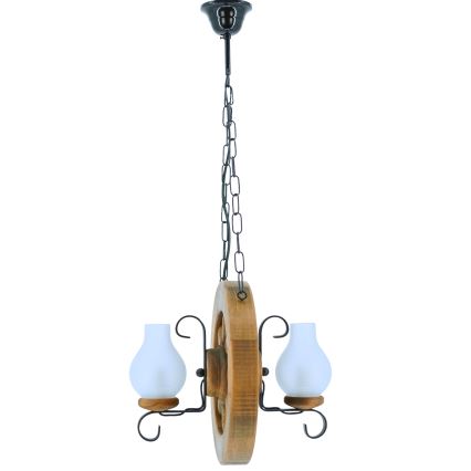 Lustra ar ķēdi ROATA 2xE14/40W/230V dižskābardis - FSC sertificēts