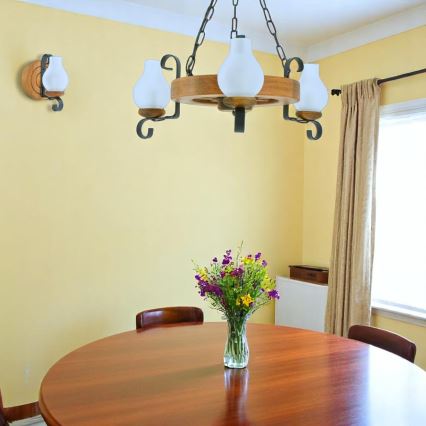 Lustra ar ķēdi ROATA 3xE14/40W/230V dižskābardis - FSC sertificēts