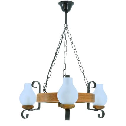 Lustra ar ķēdi ROATA 3xE14/40W/230V dižskābardis - FSC sertificēts