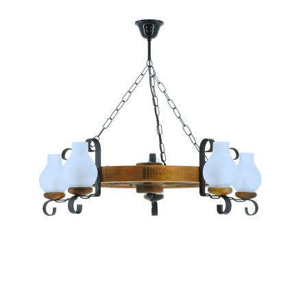 Lustra ar ķēdi ROATA 5xE14/40W/230V d. 70 cm dižskābardis - FSC sertificēts