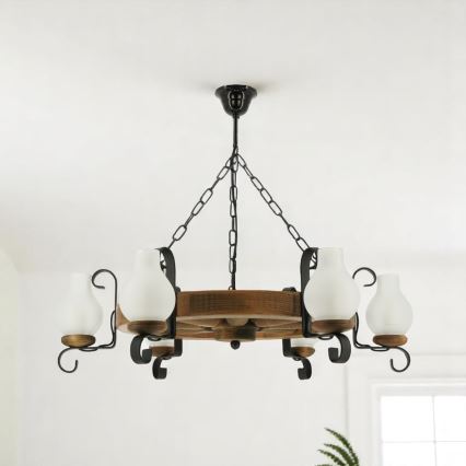 Lustra ar ķēdi ROATA 6xE14/40W/230V d. 70 cm dižskābardis