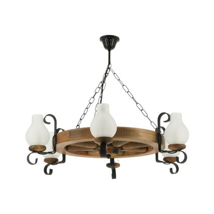 Lustra ar ķēdi ROATA 6xE14/40W/230V d. 70 cm dižskābardis
