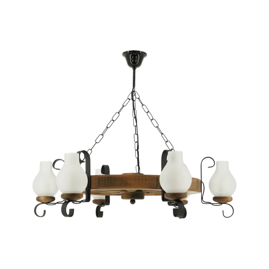 Lustra ar ķēdi ROATA 6xE14/40W/230V d. 70 cm dižskābardis