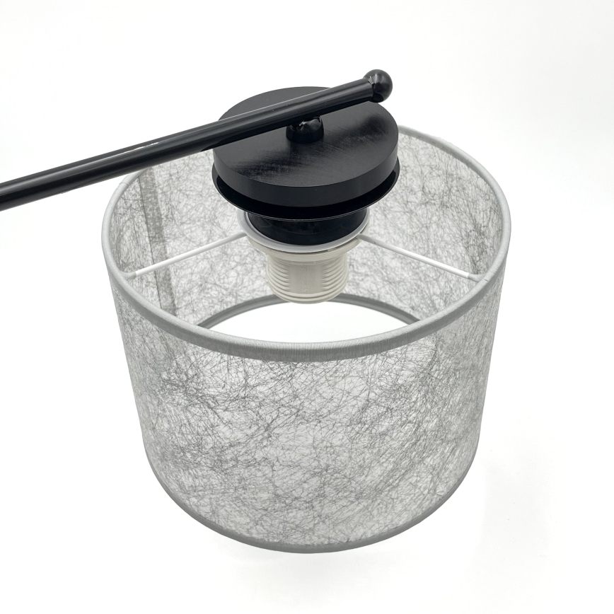 Lustra ar ķēdi ROSA 5xE27/60W/230V melna/pelēka