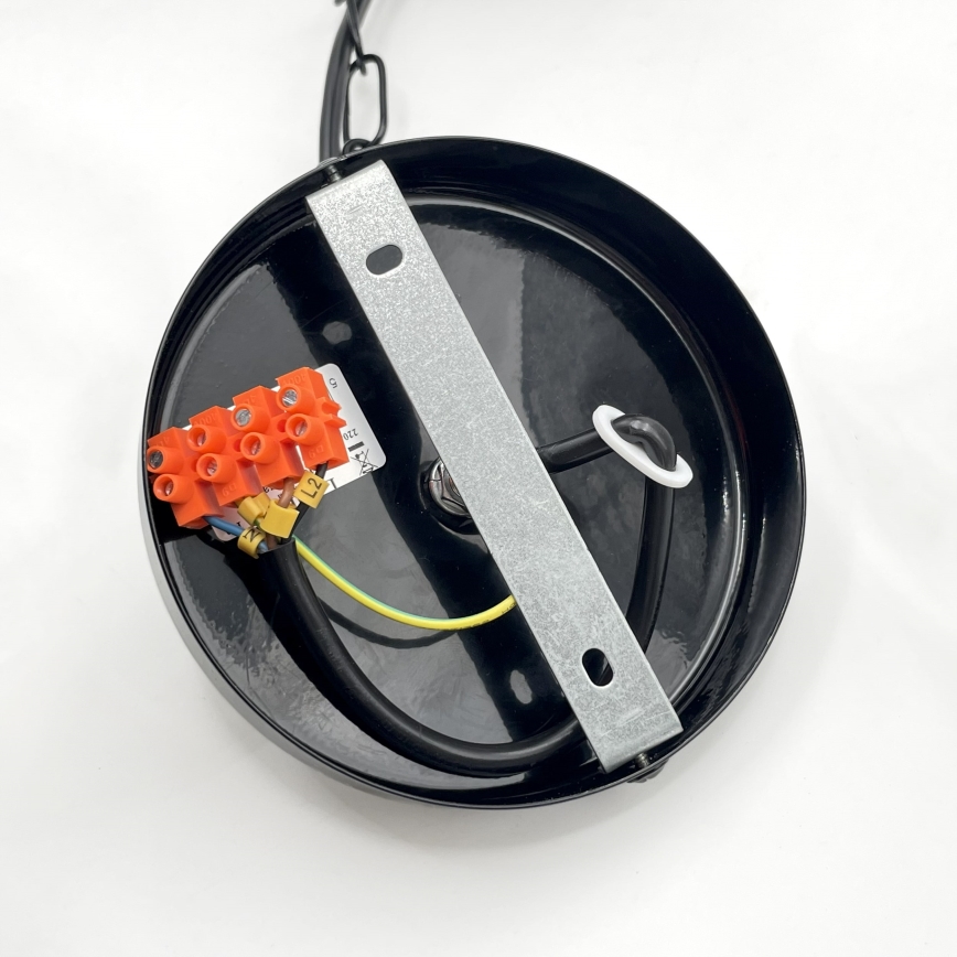 Lustra ar ķēdi ROSA 5xE27/60W/230V melna/pelēka