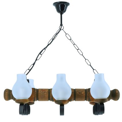 Lustra ar ķēdi RUSTIC 6xE14/40W/230V dižskābardis - FSC sertificēts