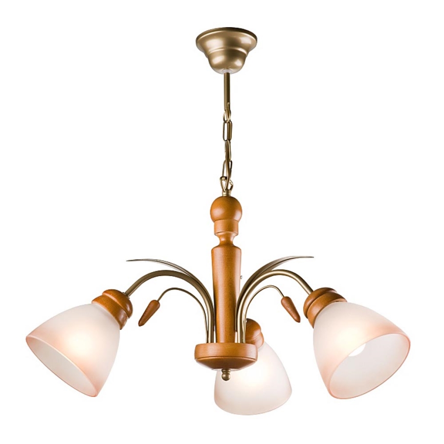 Lustra ar ķēdi TULIPAN 3xE27/60W/230V dižskābardis