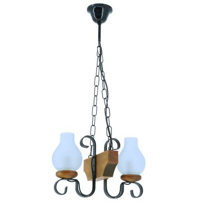 Lustra ar ķēdi VELA 2xE14/40W/230V dižskābardis - FSC sertificēts
