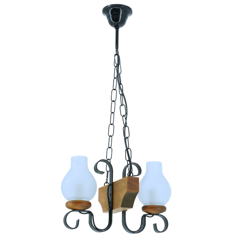 Lustra ar ķēdi VELA 2xE14/40W/230V dižskābardis - FSC sertificēts
