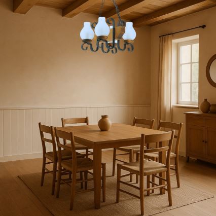 Lustra ar ķēdi VELA 4xE14/40W/230V dižskābardis - FSC sertificēts