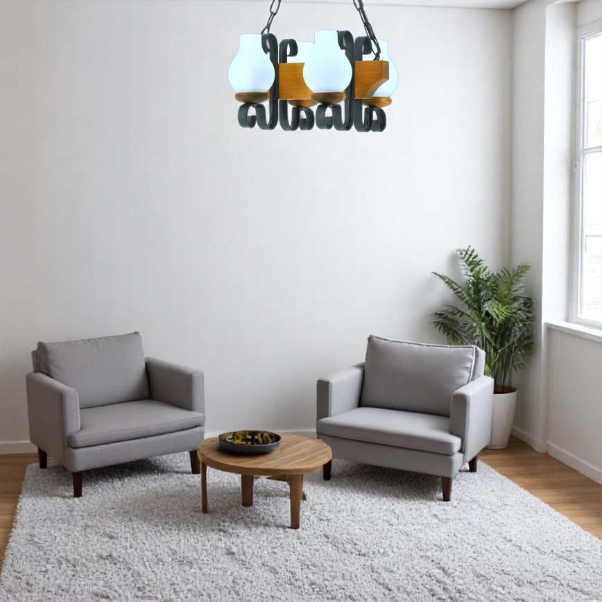Lustra ar ķēdi VELA 4xE14/40W/230V dižskābardis - FSC sertificēts