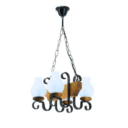 Lustra ar ķēdi VELA 4xE14/40W/230V dižskābardis - FSC sertificēts