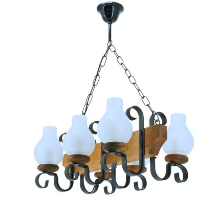 Lustra ar ķēdi VELA 6xE14/40W/230V dižskābardis - FSC sertificēts
