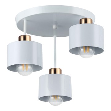 Lustra ar stieni 3xE27/35W/230V d. 30 cm balta/zelta