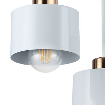 Lustra ar stieni 3xE27/35W/230V d. 30 cm balta/zelta