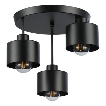 Lustra ar stieni 3xE27/35W/230V d. 30 cm melna