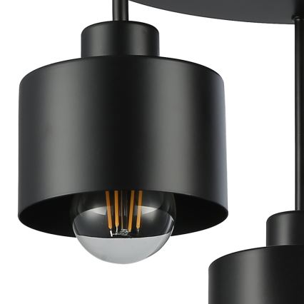 Lustra ar stieni 3xE27/35W/230V d. 30 cm melna
