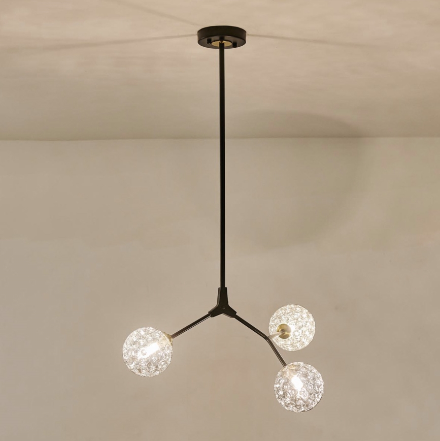 Lustra ar stieni 3xG9/15W/230V pelēka