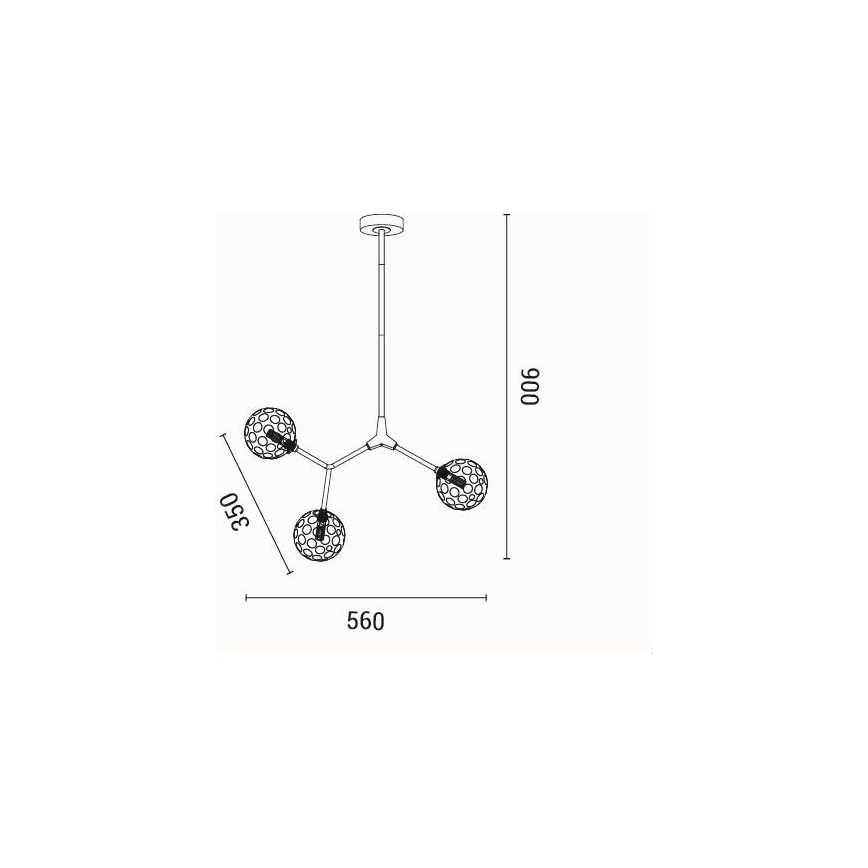 Lustra ar stieni 3xG9/15W/230V pelēka
