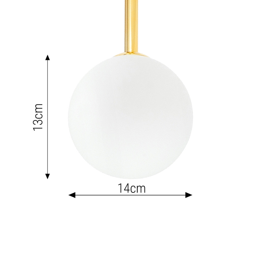 Lustra ar stieni 4xE27/35W/230V d. 70 cm zelta