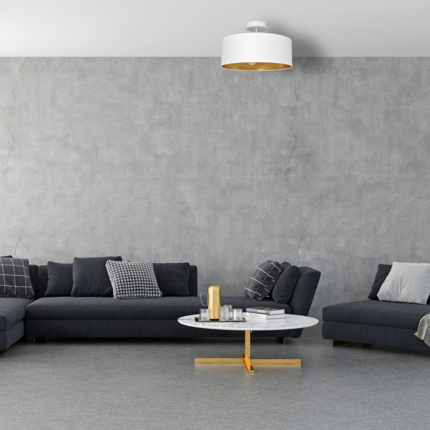 Lustra ar stieni ALBA 3xE27/15W/230V balta/zelta