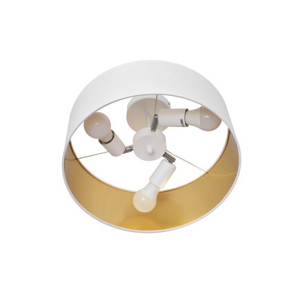 Lustra ar stieni ALBA 3xE27/15W/230V balta/zelta